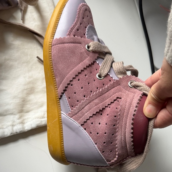 Isabel Marant Pink and Purple wedge Sneakers - Picture 10 of 12
